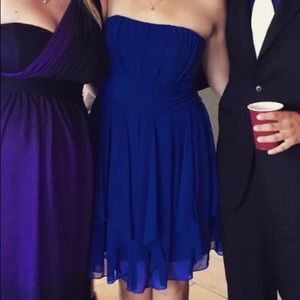 SOLD- Size 10 - David’s Bridal dress - worn once - blue